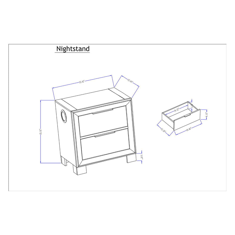 Cllisie - 5 Piece Bedroom Set With Padded Headboard
