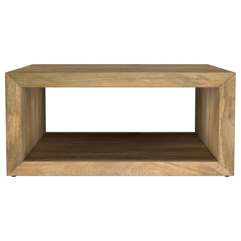 Benton - Square Solid Mango Wood Coffee Table - Natural