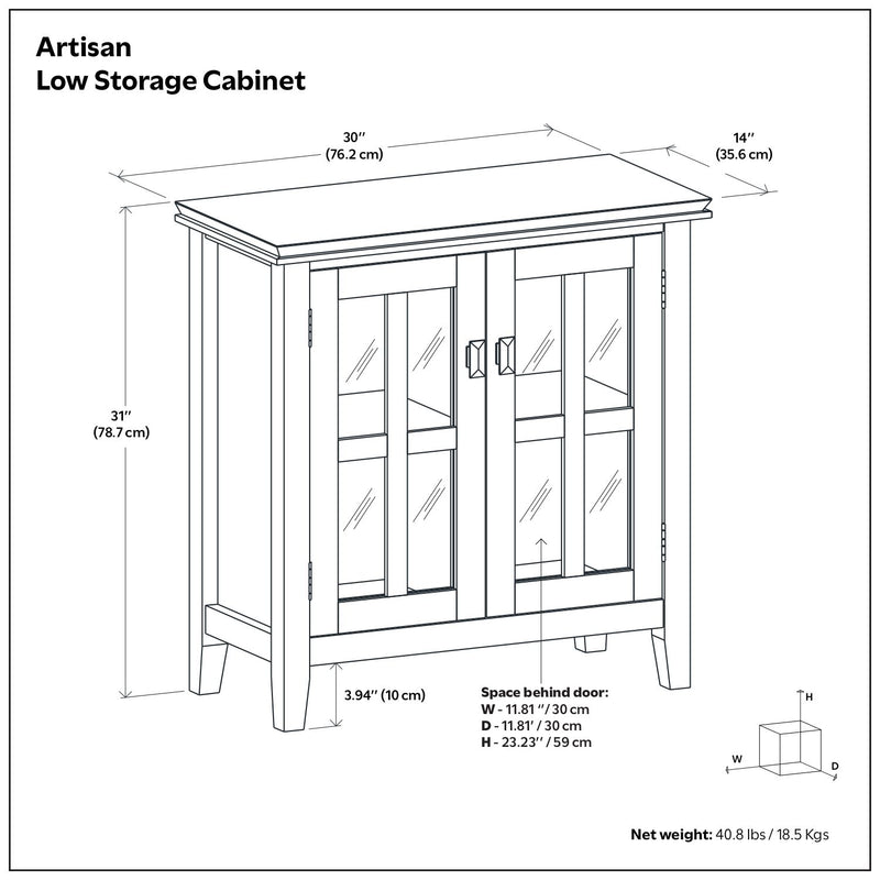 Artisan - Handcrafted Low Storage Cabinet