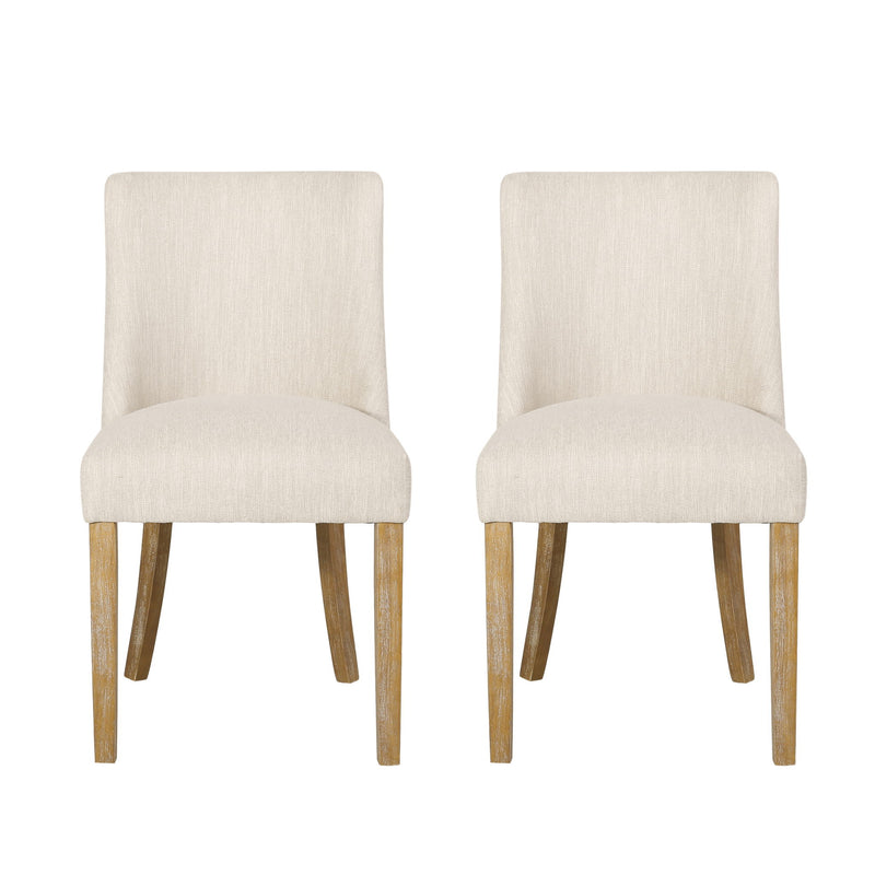 Classic Fabric Dining Chair (Set of 2) - Beige