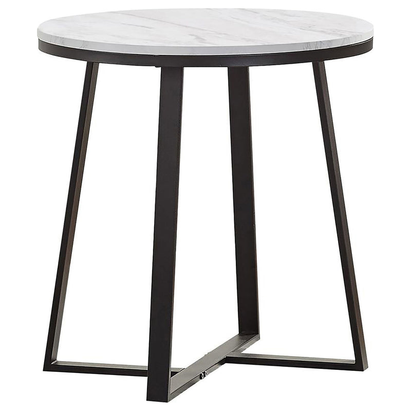 Melisa - 2 Piece Coffee And End Table Set - White Marble
