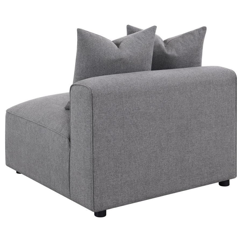 Jennifer - Upholstered Armless Chair - Gray