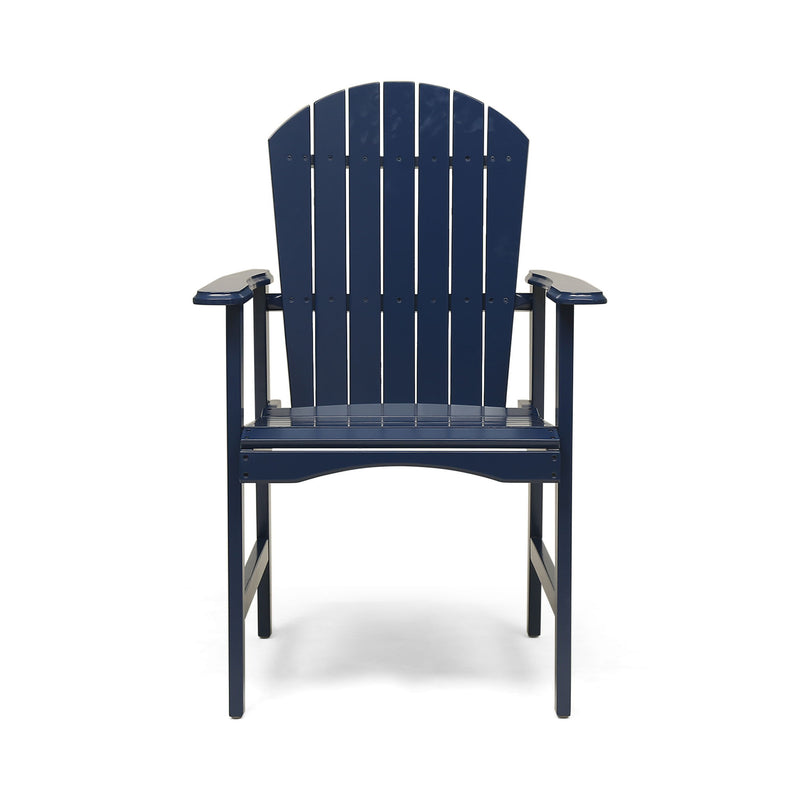 Outdoor Weather Resistant Acacia Wood Adirondack Dining Chairs (Set of 2)