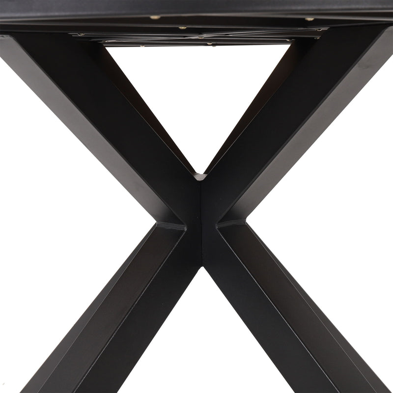 Outdoor Dining Table - Teak / Black