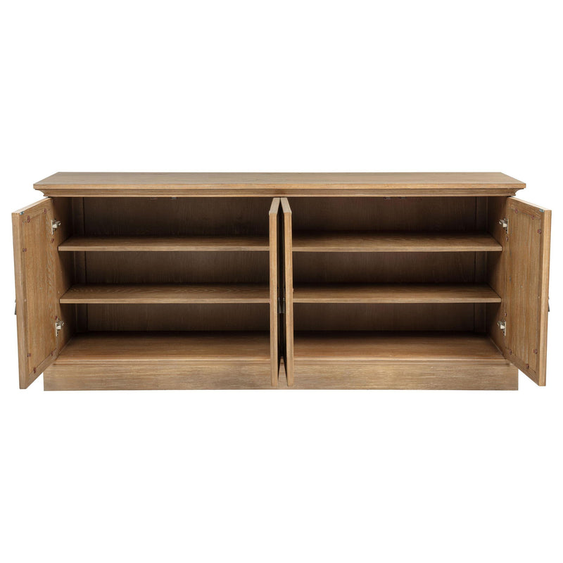 Brockway 4-door Dining Sideboard Buffet Cabinet Barley Brown