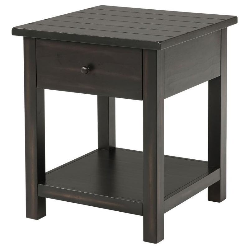 Payne - 1 Drawers Wood End Table with Shelf