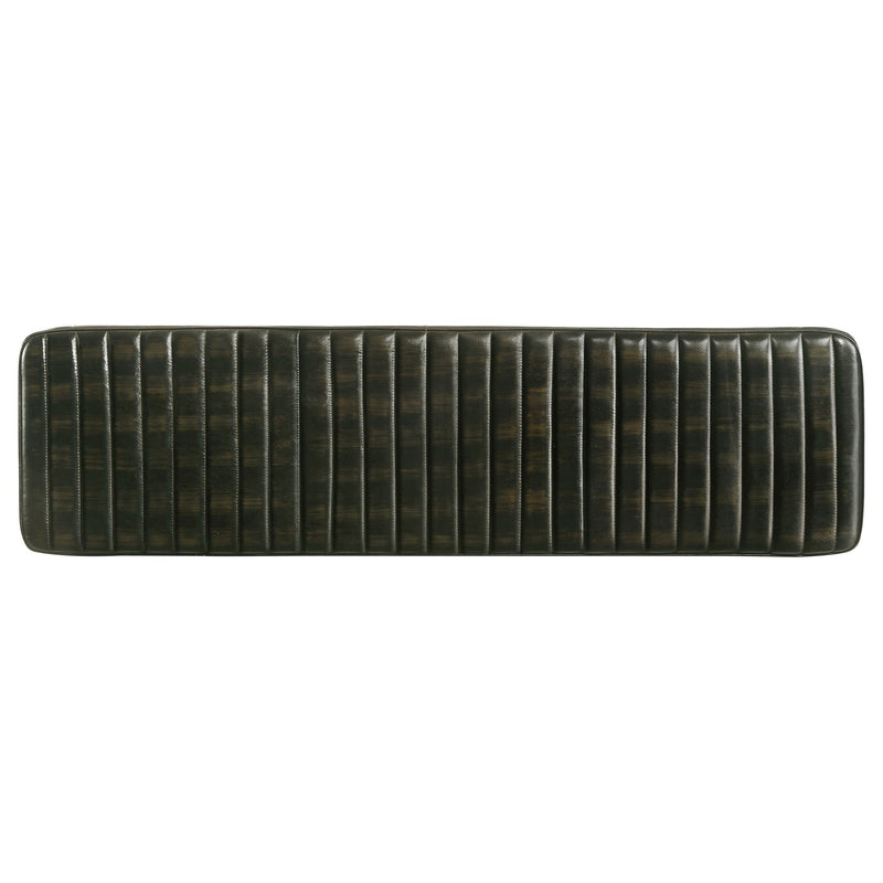 Tufted Cushion Side Bench With Tapered Legs