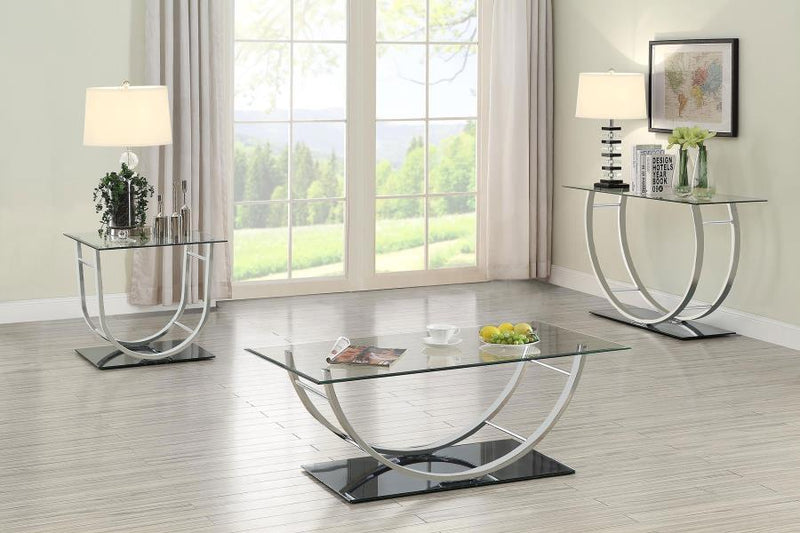 Danville - Rectangular U-Shaped Glass Top Table