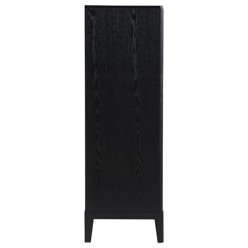 Mason - 5 Drawer Chest With Fluted Design - Black