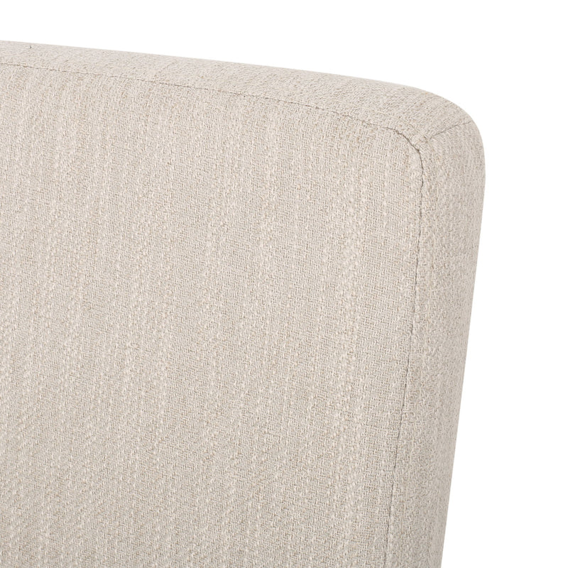 Contemporary Dining Chair With Upholstered Seating And Tapered Legs