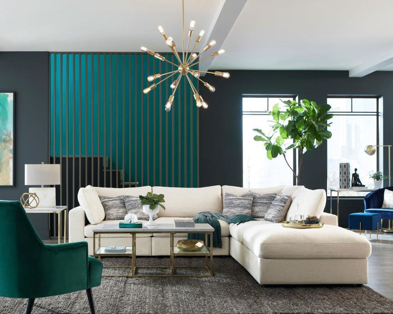 Serene - Upholstered Armless Chair - Beige