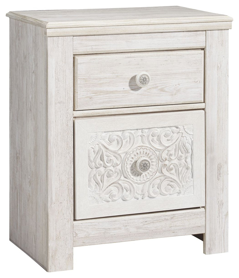 Paxberry - Two Drawer Night Stand - Whitewash