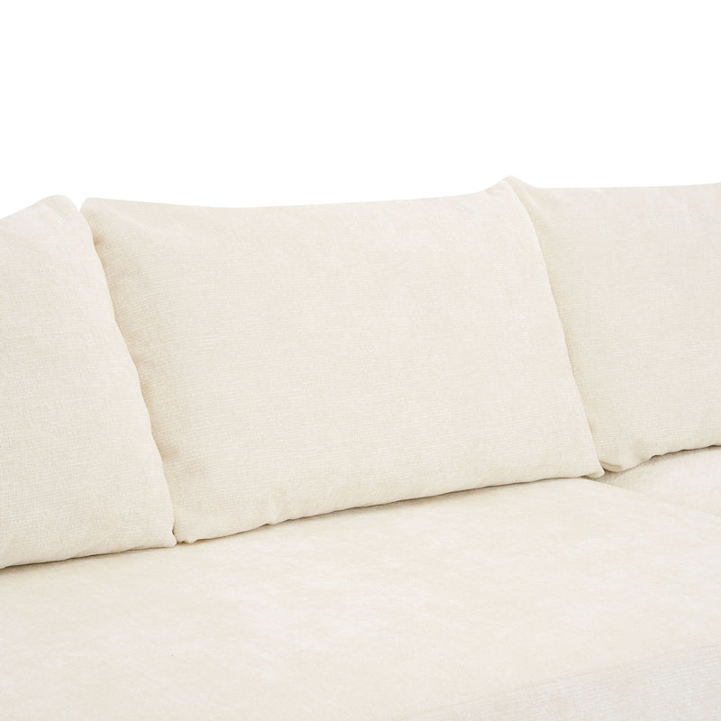 Modular Cloud Sectional Sofa Set, U-Shaped Upholstered Couch With Deep Seat