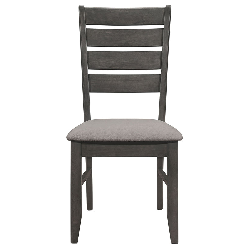 Padded Seat Side Chairs With Tapered Slats (Set of 2)