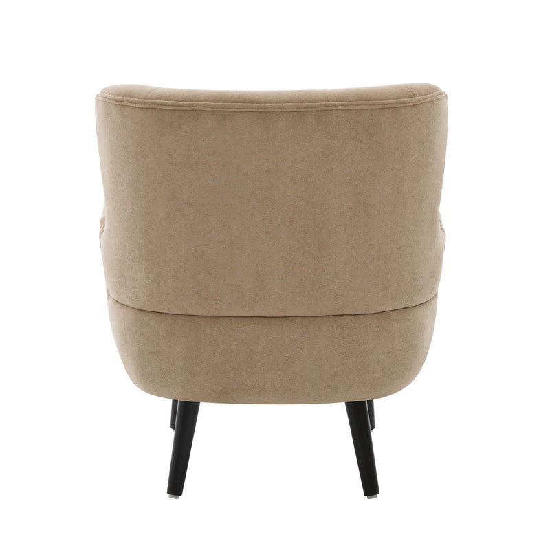 Armchair With Round Arm - Brown