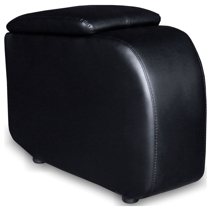Greenfield - 4 Seater Home Theater With Wedge Console Recliners With Built In Storage And Cup Holders - Black