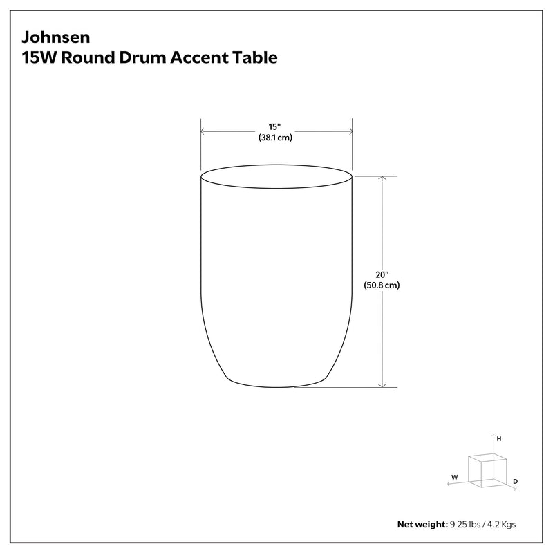 Johnsen - Handcrafted Large Metal Accent Table