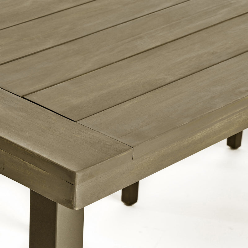 Acacia Wood Dining Table With Slat Design