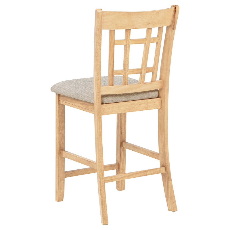 Davis - 5 Piece Oval Counter Height Dining Set With Expandable Table - Light Oak