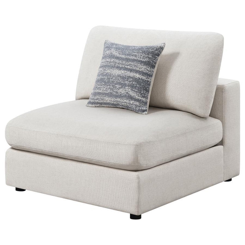Serene - Upholstered Armless Chair - Beige