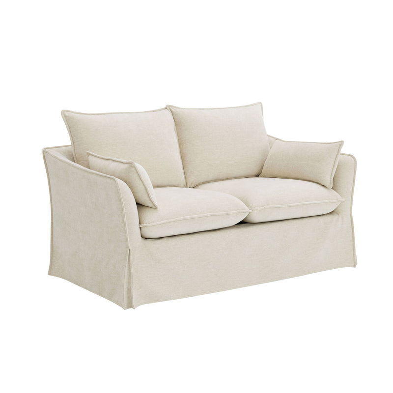Shane - Loveseat With 2 Pillows - Beige