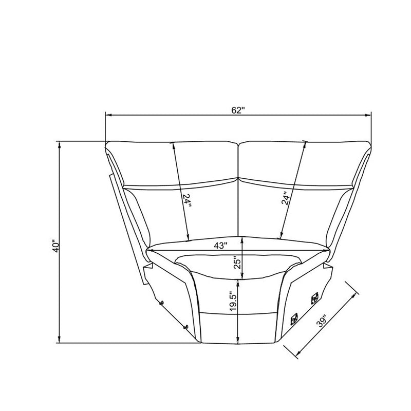 Blanche - Sectional Sofa With LED Lighting And Integrated Speaker - Gray