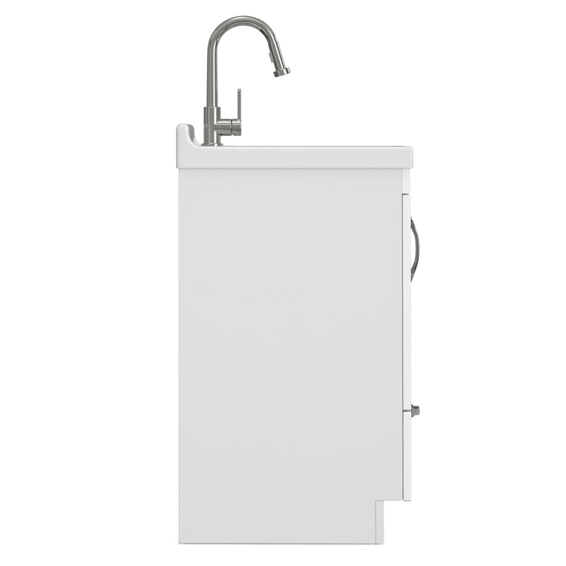 Maile - Laundry Utility Sink And Cabinet With Sink - White