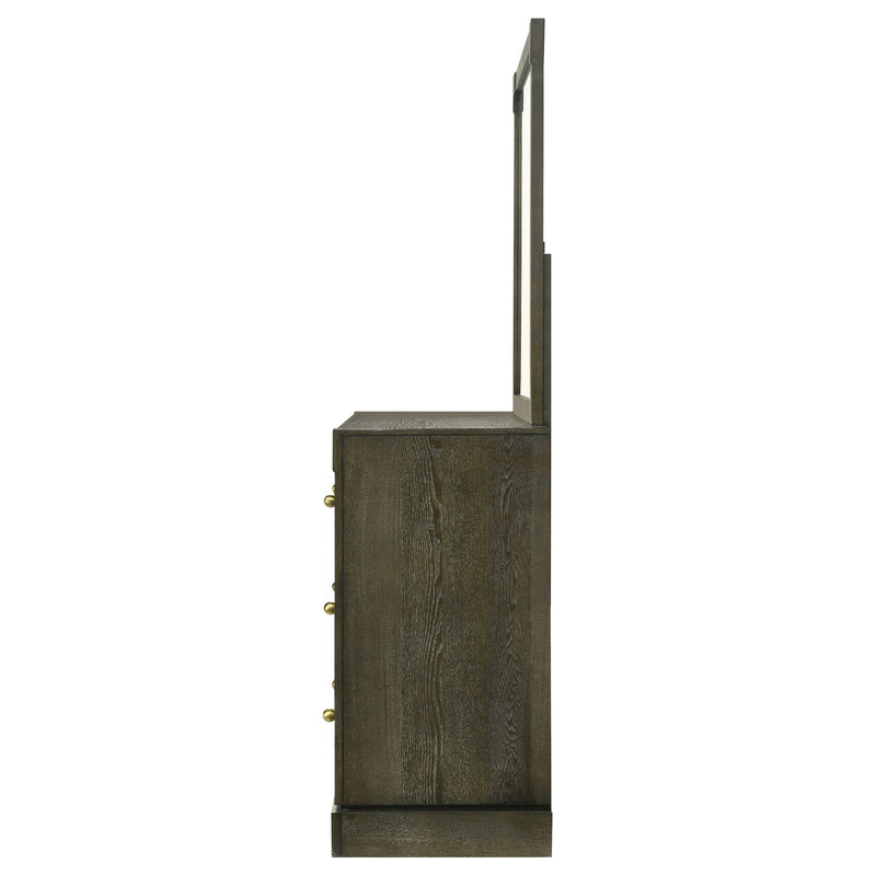 Sundance - 6 Drawer Dresser With Mirror - Dark Coffee