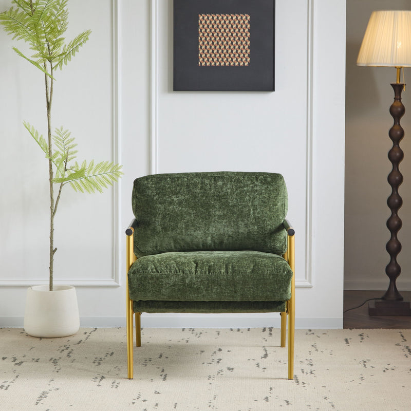 Modern Accent Chair With Cushions, Cozy Seating