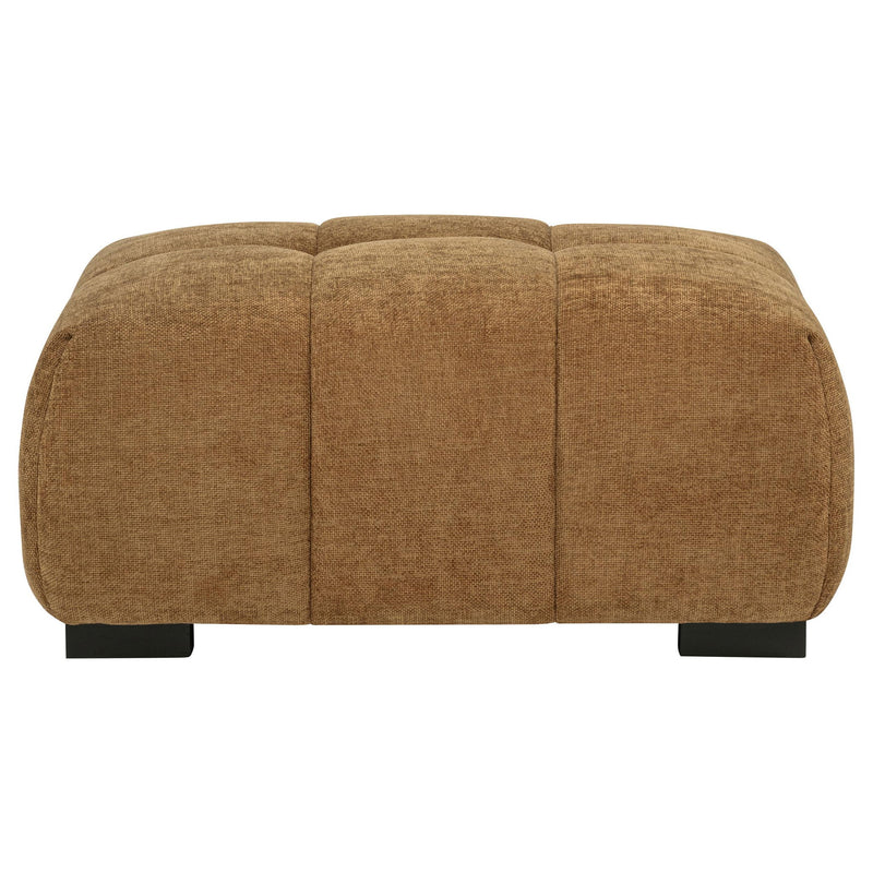 Octavia Upholstered Rectangular Ottoman Amber