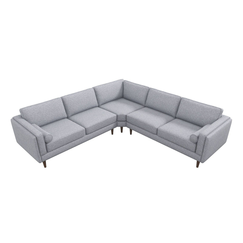 Amber - Corner Sectional Sofa - Light Gray