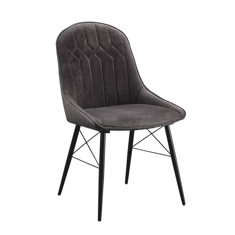 Abraham - Side Chair (Set of 2) - Black / Dark Gray