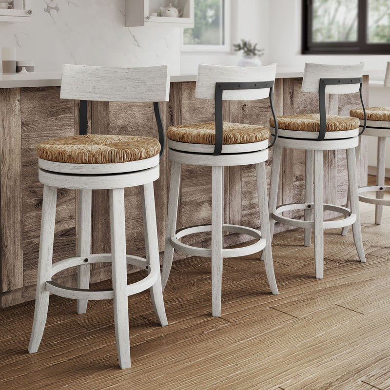 Stool With Natural Seagrass Seat