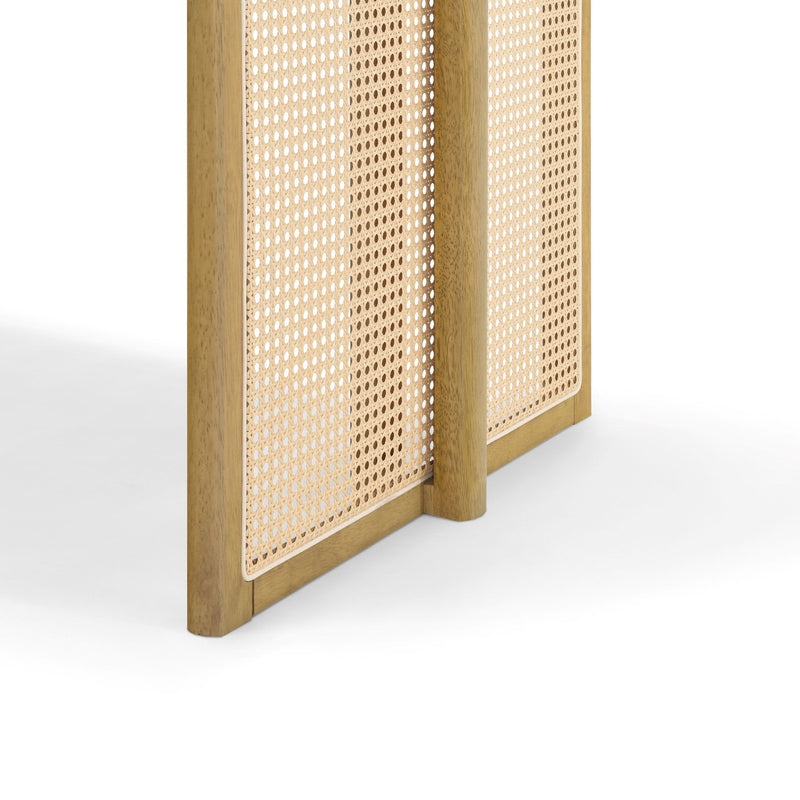 Dining Table With Rattan Accents