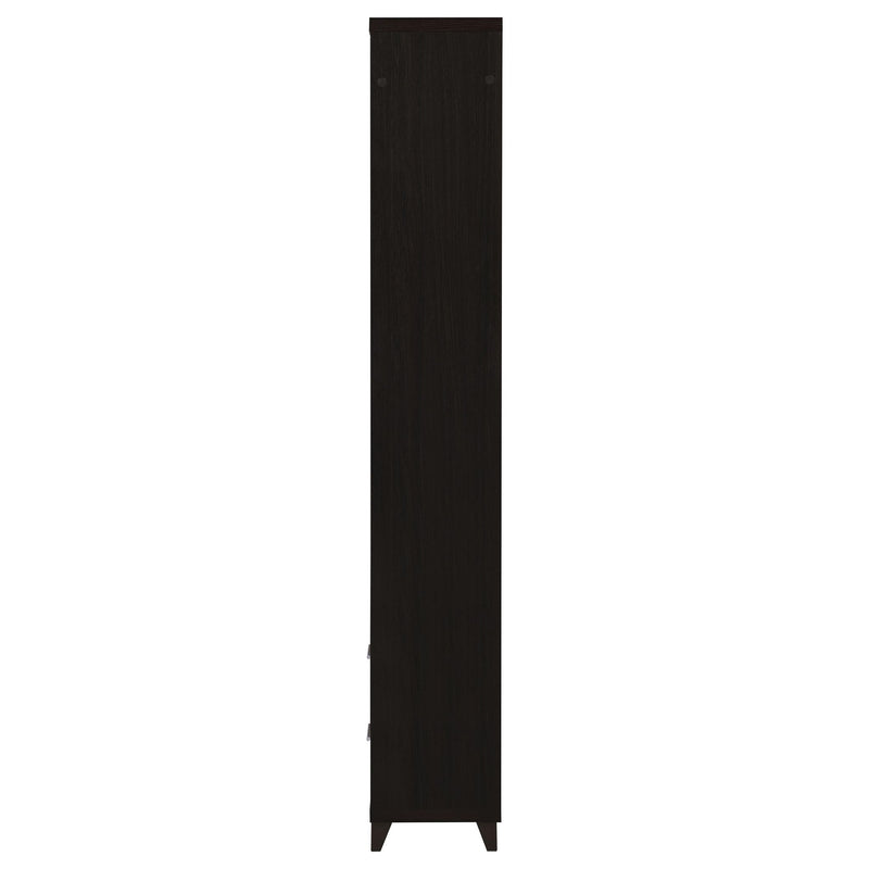 Media Tower With And Drawer With Adjustable Shelves Handles - Brown