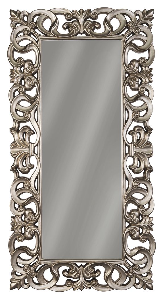 Lucia - Floor Mirror - Antique Silver Finish