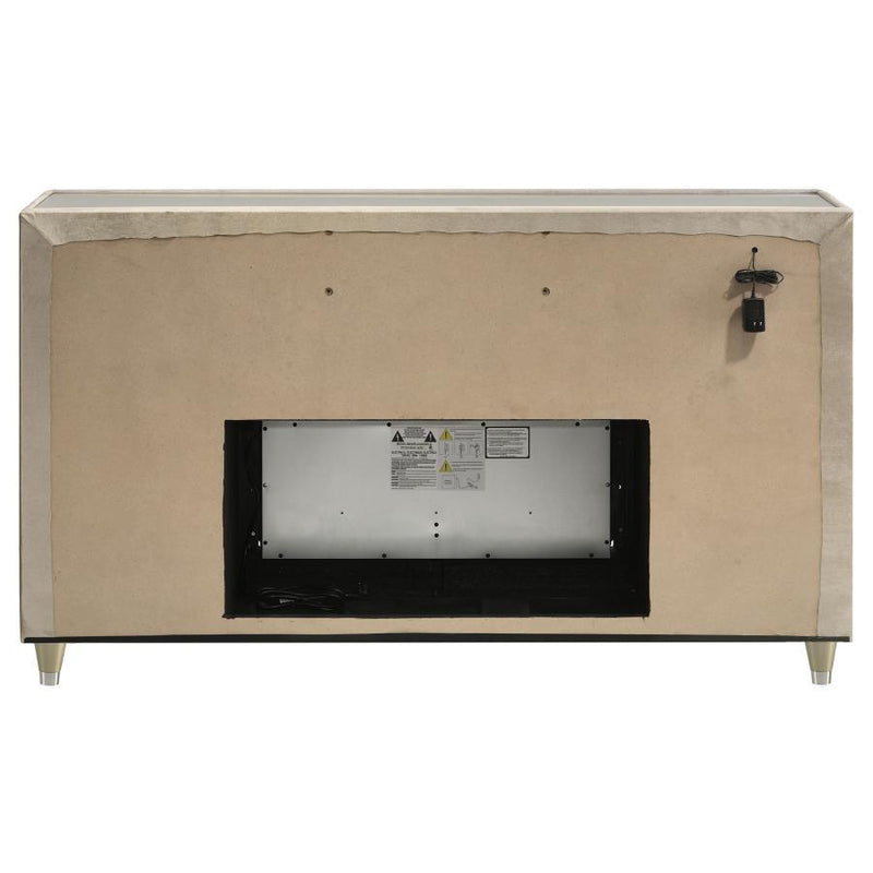 Lorient - 8-Drawer LED Bedroom Flame Box Dresser