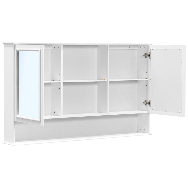 Double Sink Bathroom Vanity Set With Wall Mount Mirror Cabinet