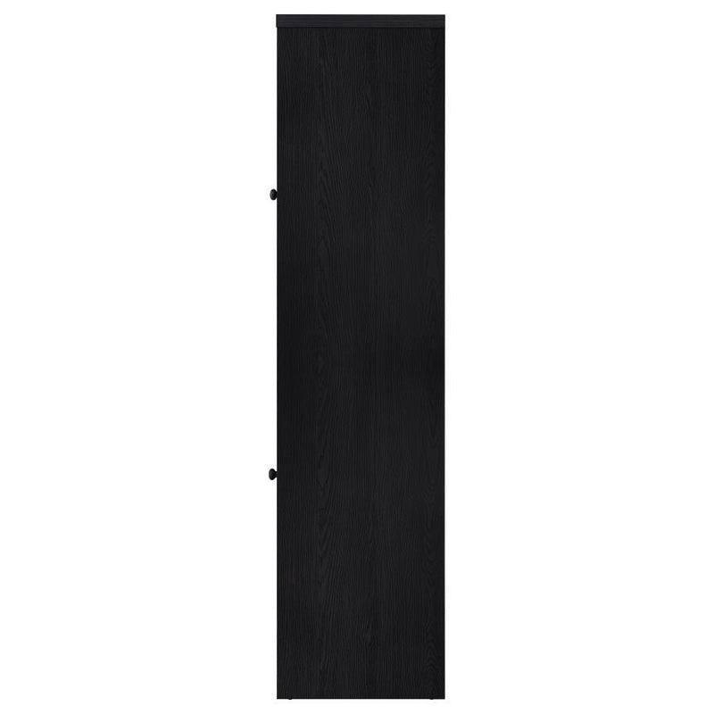 Denison - 67" 2-Door Media Tower Storage Cabinet - Black