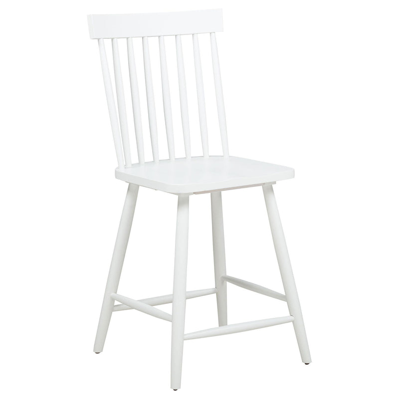 Andrews 5-piece Round Counter Dining Set Light Ash and White