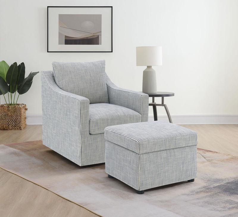 Winter Upholstered Hydraulic Lift Top Storage Ottoman Grey