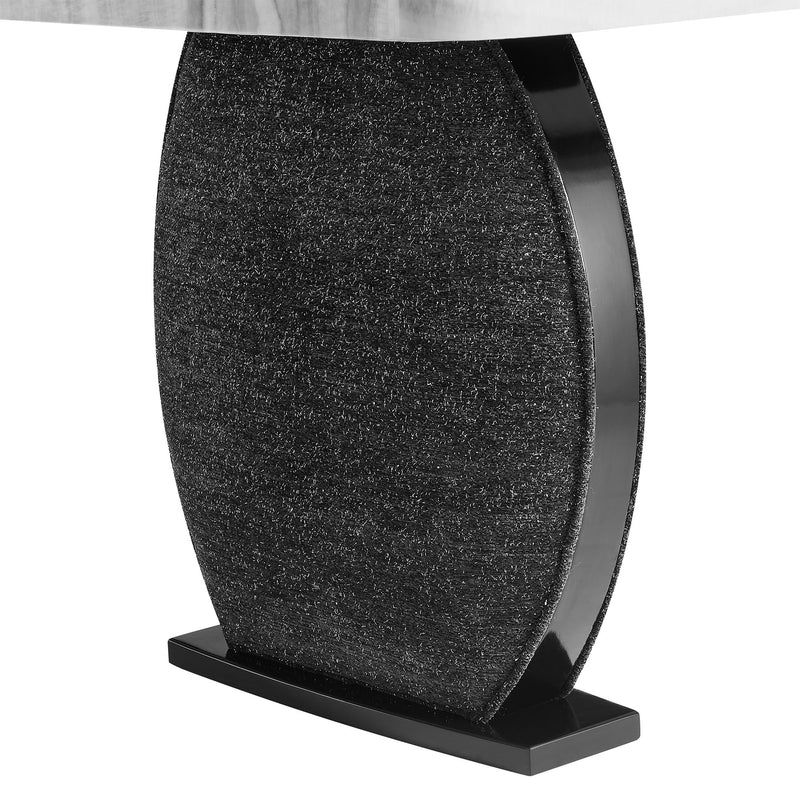 Dining Table With Upholstered Legs - Black