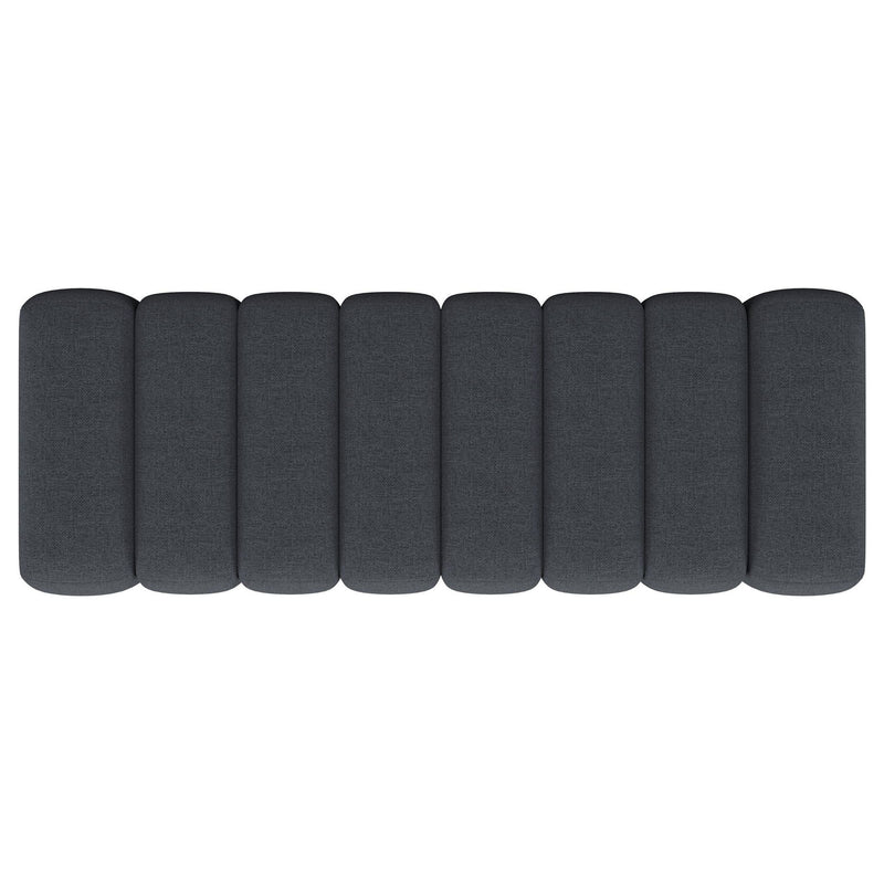 Summer Fabric Upholstered Tufted Accent Bench Charcoal