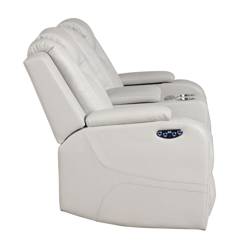 Benz - Power Reclining Loveseat & LED Lighting And Built In USB