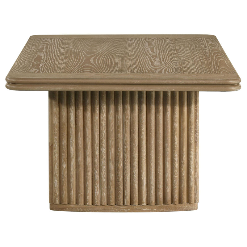 Adina 3-piece Wood Coffee Table Set Distressed Light Brown