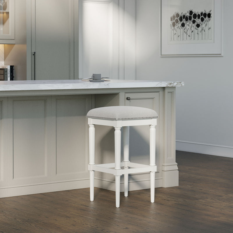 Square Stool With Upholstered Seat