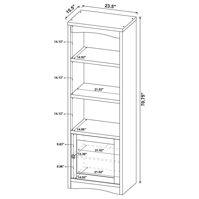 Laughlin 3-piece Entertainment Center TV Stand Dark Pine
