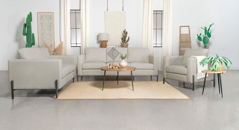 Tilly Upholstered Track Arm Sofa Oatmeal