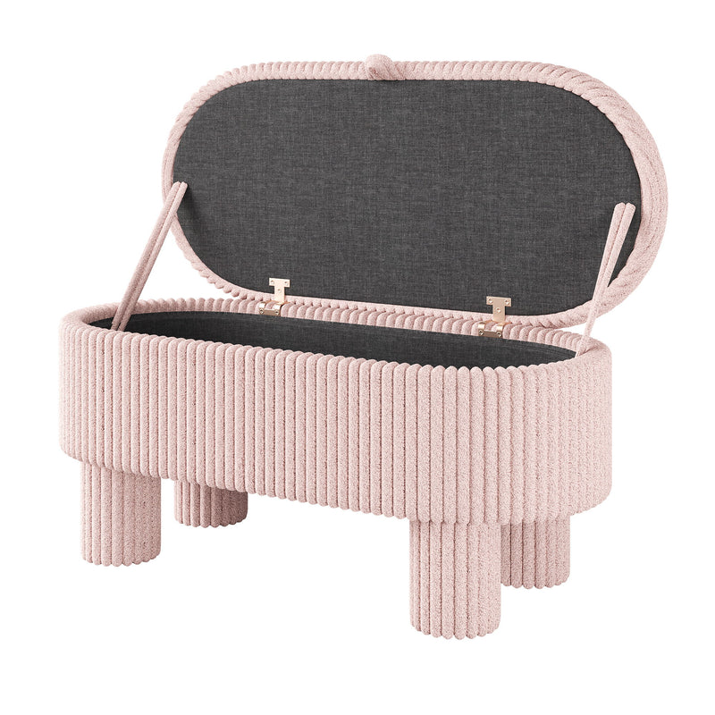 Storage Ottoman Upholstered Bench With Lift Top Storage For Bedroom
