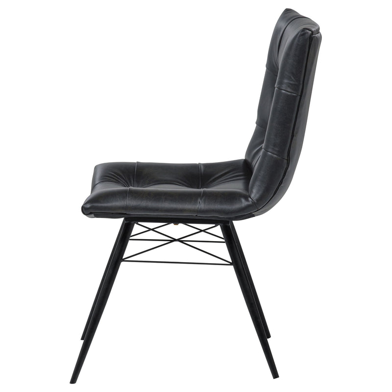 Tufted Back Dining Chairs (Set of 4) - Black